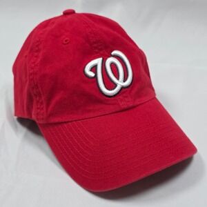 MLB Washington Nationals Fan Favorite Adjustable Hat Red Cotton Baseball Cap OS